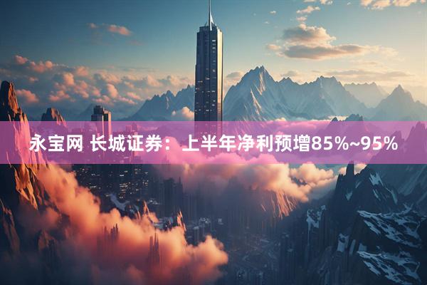 永宝网 长城证券：上半年净利预增85%~95%