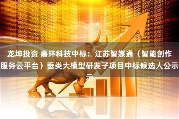 龙坤投资 嘉环科技中标：江苏智媒通（智能创作服务云平台）垂类大模型研发子项目中标候选人公示