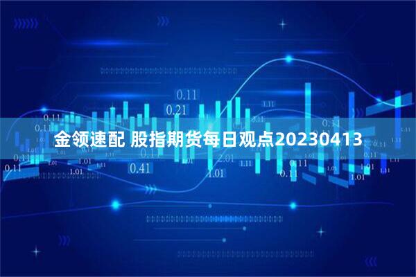 金领速配 股指期货每日观点20230413