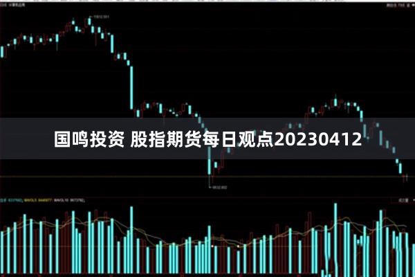 国鸣投资 股指期货每日观点20230412
